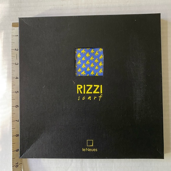 NWOT Vintage 1996 James Rizzi te Neues handmade Bird scarf silk - Picture 8 of 13